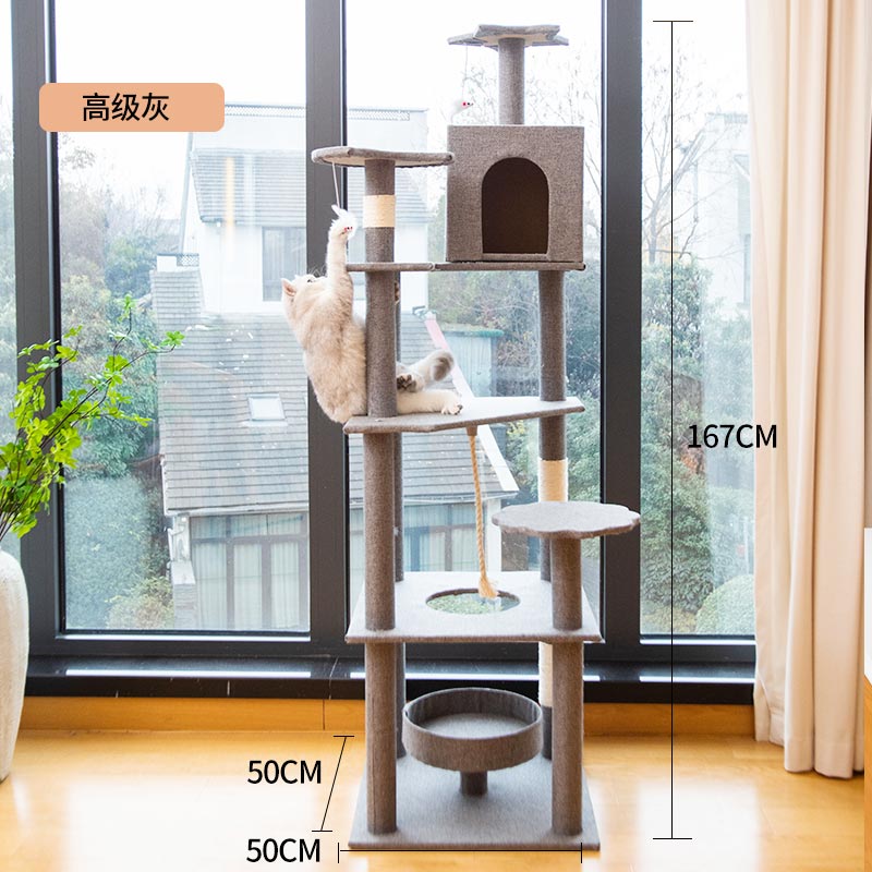 Sofa-Cloth Deluxe House Large Cat Tree