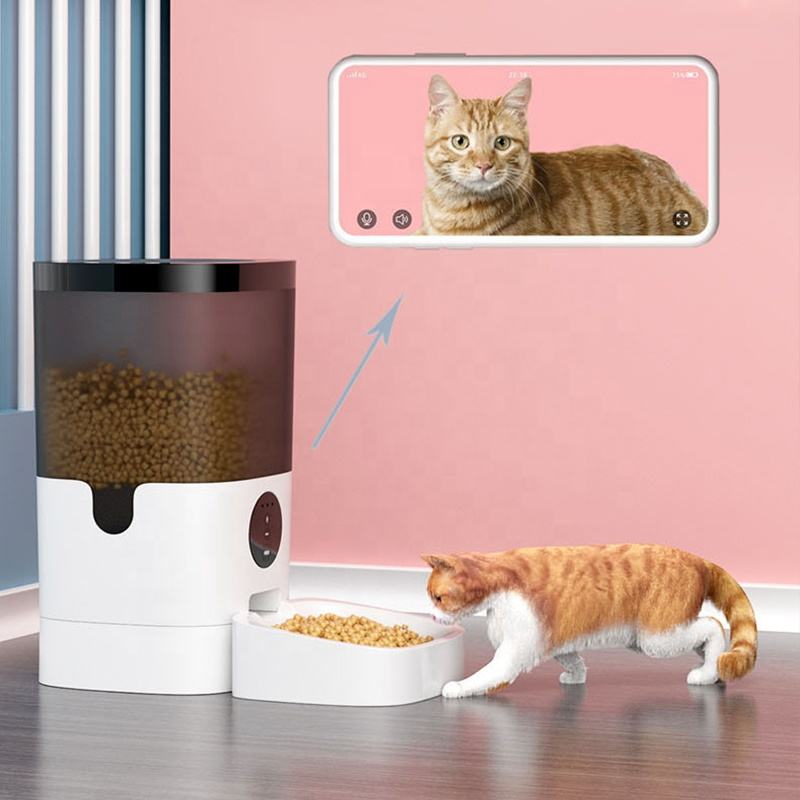 4L Pet Bowls Wifi Control Time Feeding 10s Voice Recording Automatic Pet Feeder